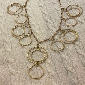 Gold plated necklace with circles design